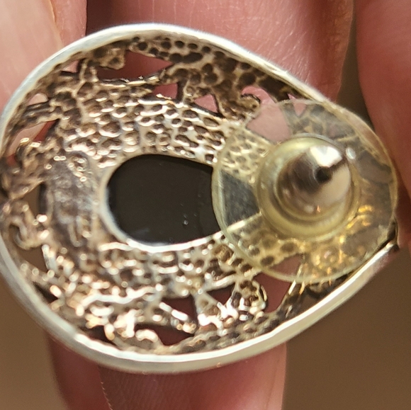 .925 signed sterling silver tear drop earrings - Picture 3 of 3